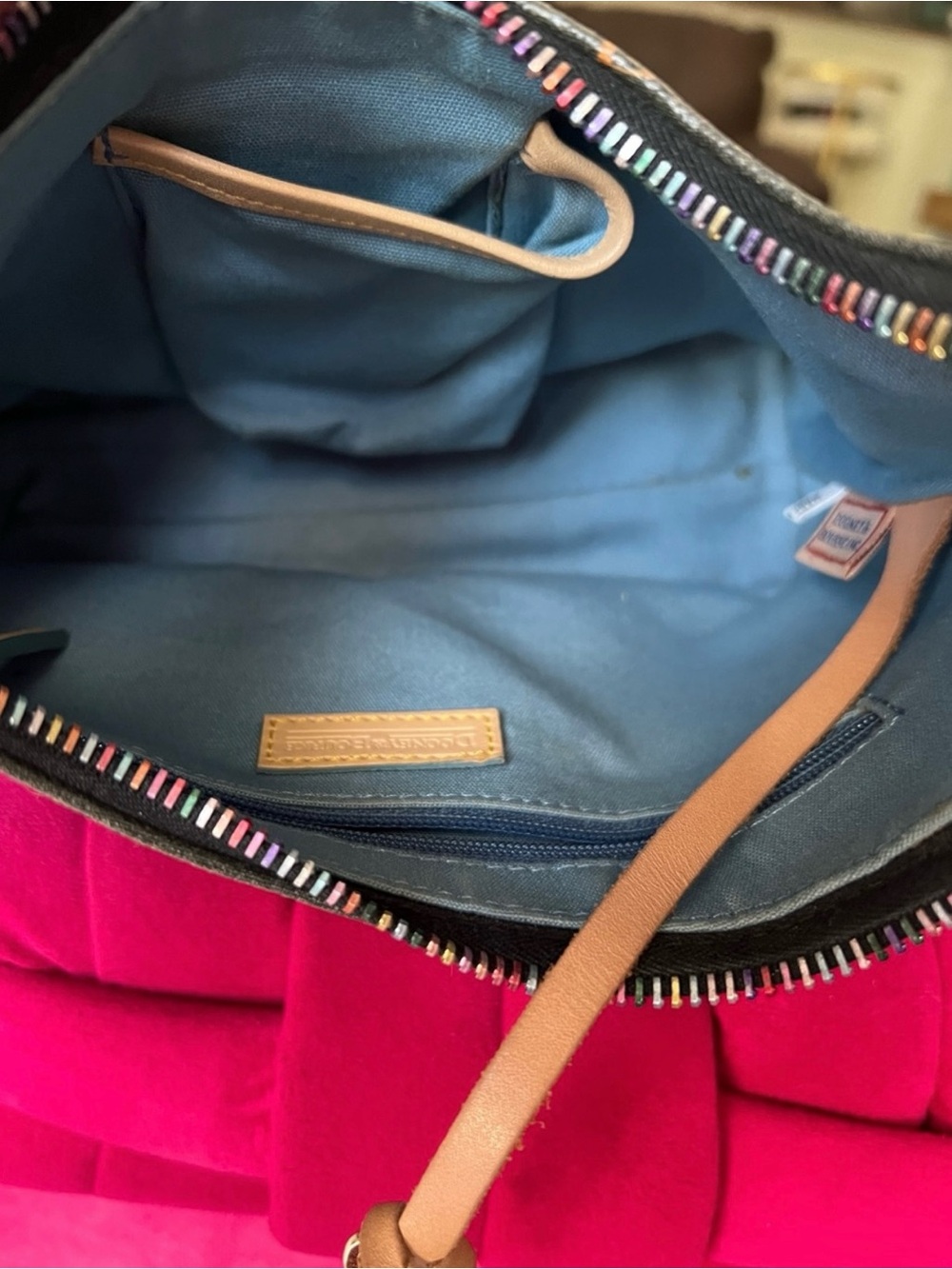 Dooney & Bourke Black Shoulder Bag with Multicolor DB Logo Print - Picture 12 of 15